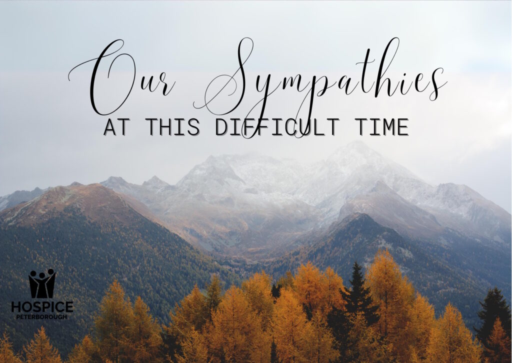 Our sympathies at this difficult time